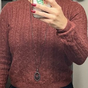 Long medallion necklace